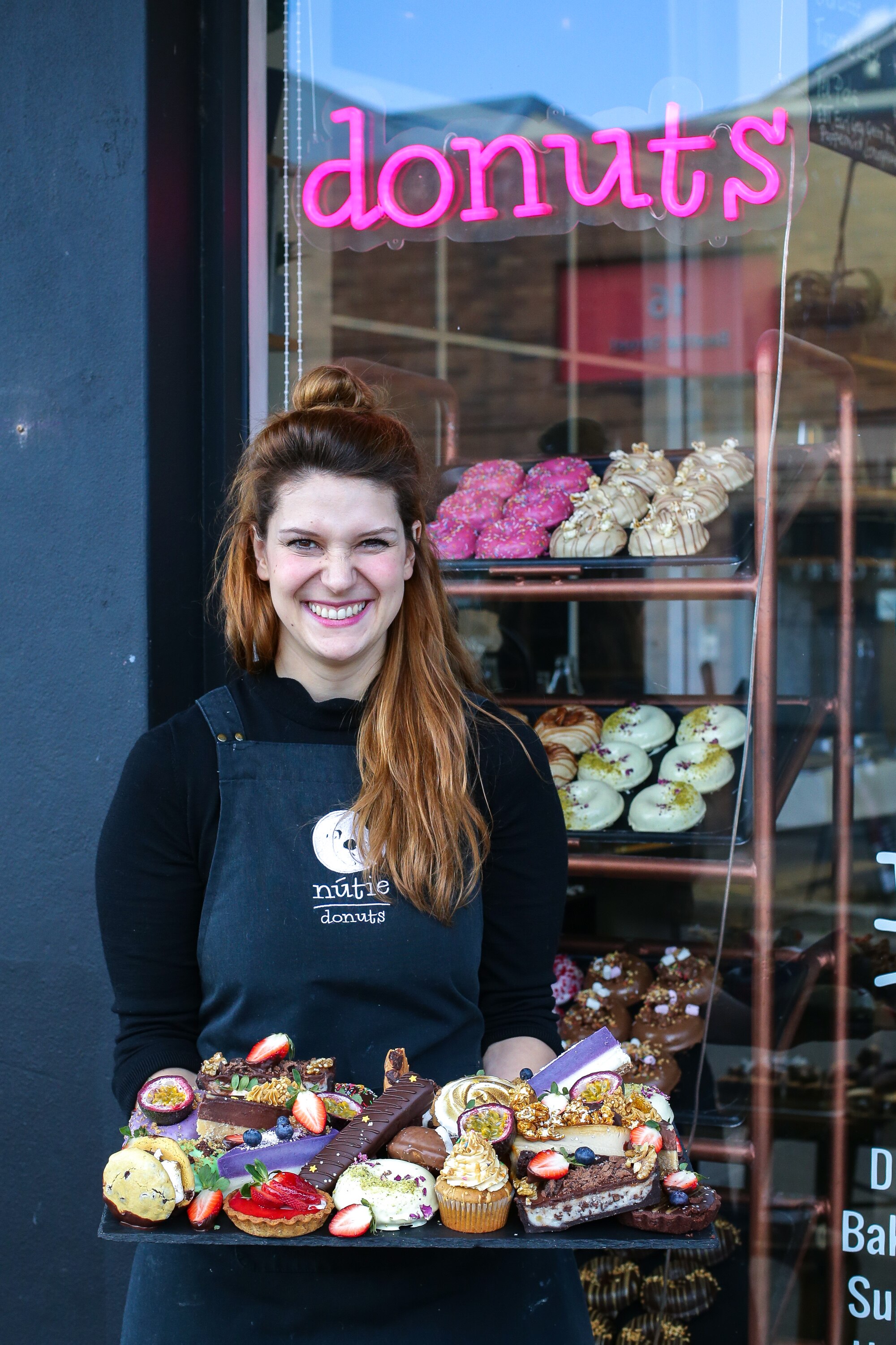 Sina Klug outside her doughnut business in Sydney.