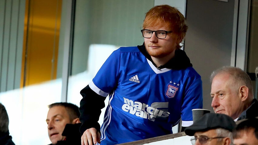 Pop superstar Ed Sheeran becomes Ipswich Town shirt ...