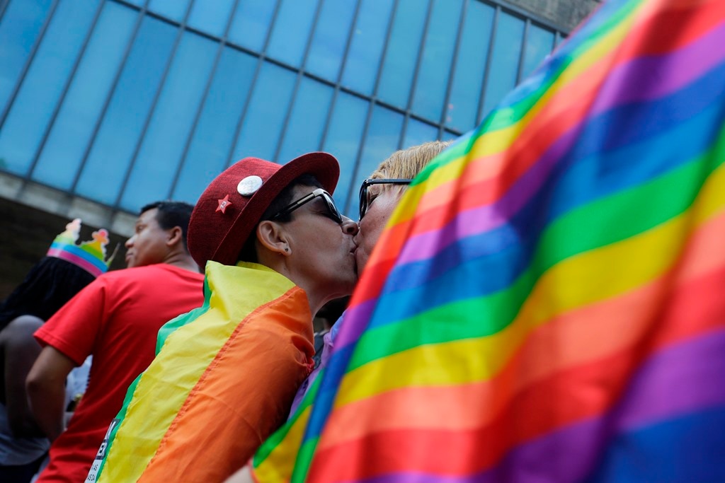 Scene from the annual Gay Pride Parade in Sao Paulo, Brazil