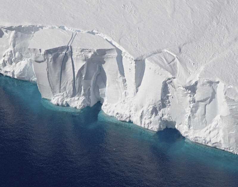 This 2016 photo provided by NASA shows Getz's ice shelf.