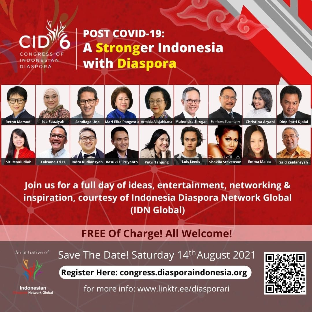 The Congress of the Indonesian Diaspora 6, 14 Aug 2021.