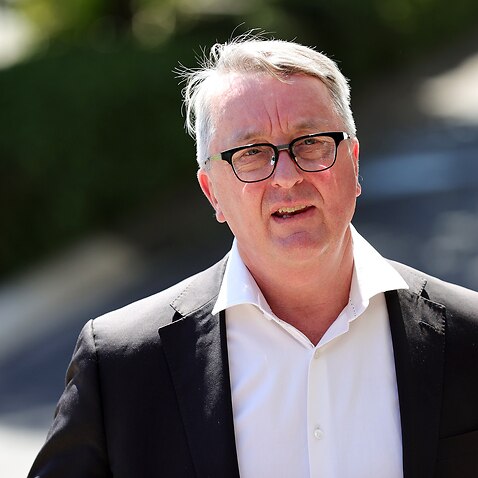Victorian Health Minister Martin Foley speaks to media at the Alfred Hospital in Melbourne, Wednesday, December 29, 2021. Victoria has seen a massive jump in COVID-19 infections with 3767 new cases and five deaths. (AAP Image/Con Chronis) NO ARCHIVING