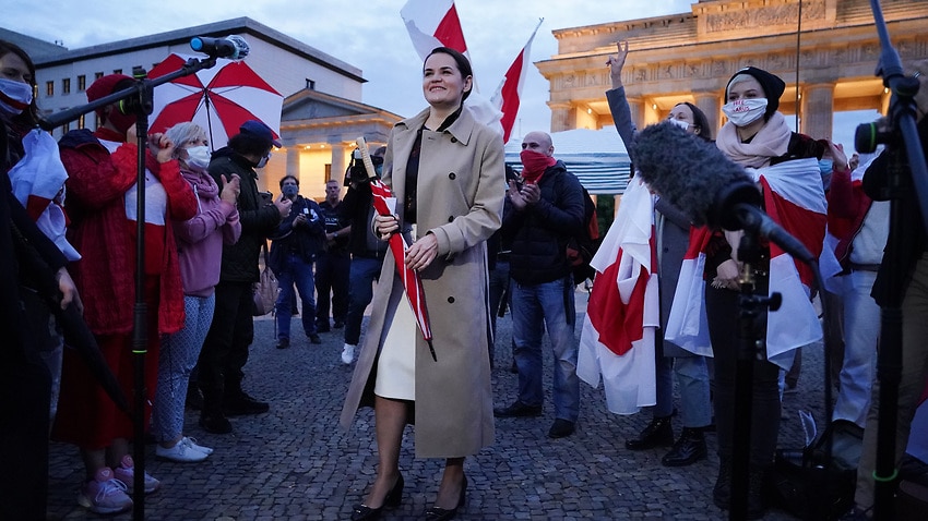 Belarusian Opposition Leader Svetlana Tikhanovskaya Visits Berlin