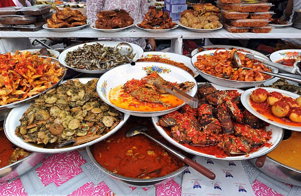Indonesian cuisine - The popular spicy taste of Nasi Padang.