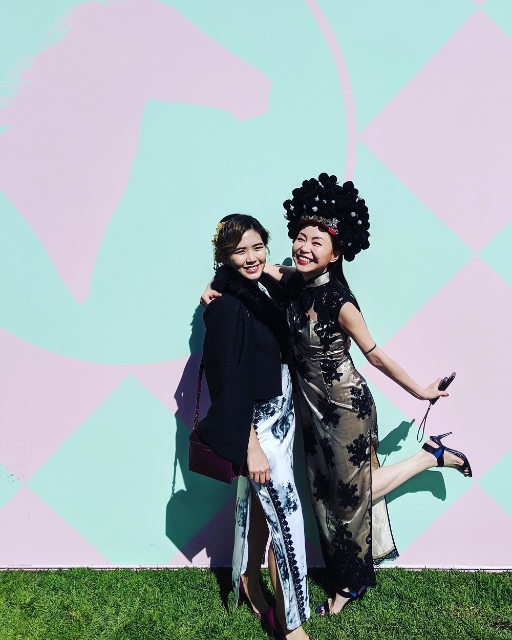 Isabel Zhang and friend in Melbourne Cup Carnival