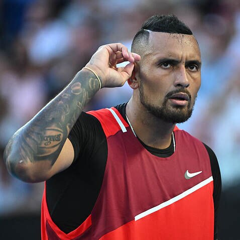 Nick Kyrgios (AUS) during his second round at the 2022 Australian Open at Melbourne Park in Melbourne, AUSTRALIA, on January 20, 2022. Photo by Corinne Dubreuil/ABACAPRESS.COM.