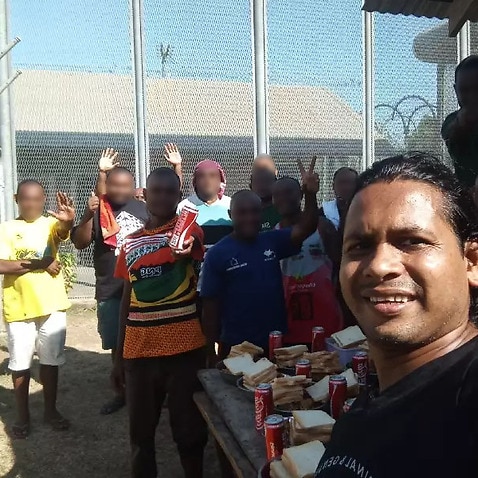 Helal inside Bomana prison when he recently cooked for PNG Independence day celebrations.