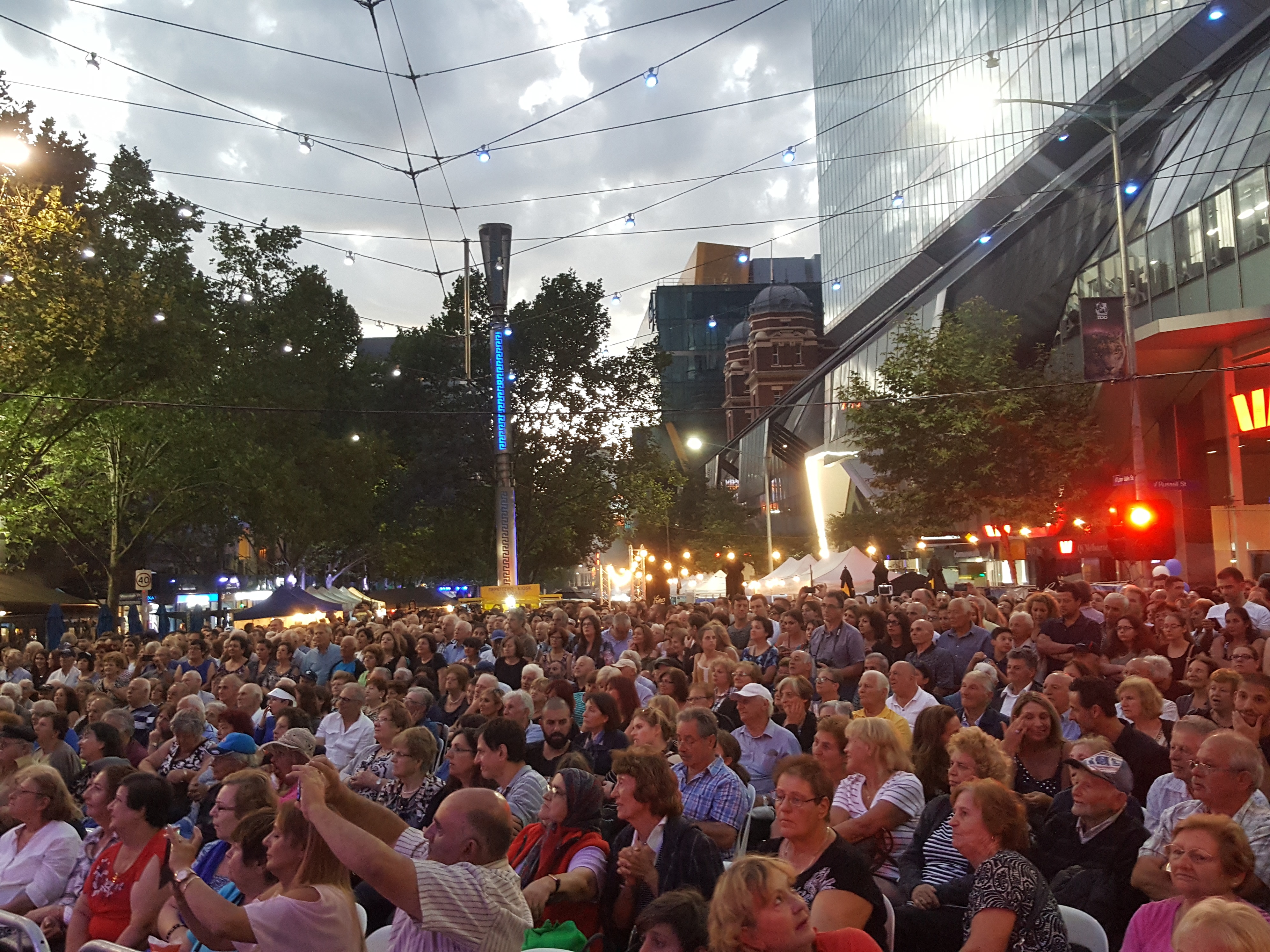 Crowd gathered on Lonsdale street for the Greek Festival last year