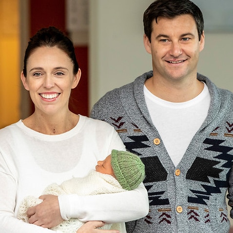 Jacinda Ardern, New Zealand Prime Minister and her partner Clarke Gayford with their new baby daughter.