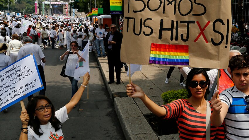 Thousands Protest Gay Marriage In Mexico Sbs News