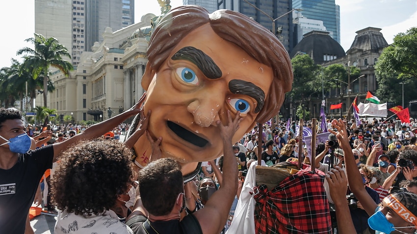 Image for read more article ''Impeachment now': Tens of thousands rally across Brazil against Jair Bolsonaro's handling of COVID-19'