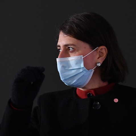 NSW Premier Gladys Berejiklian arrives at a press conference to provide a COVID-19 update in Sydney, Wednesday, July 21, 2021. 