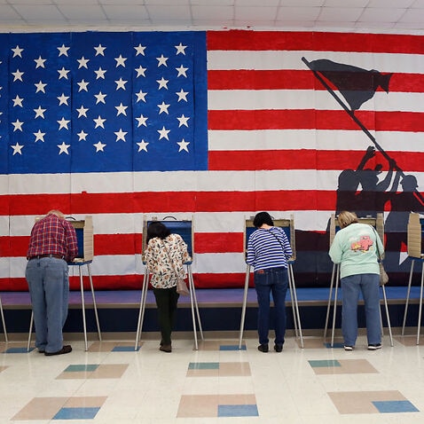 Voters cast their ballots at Robious Elementary School, Virginia, in 2019.