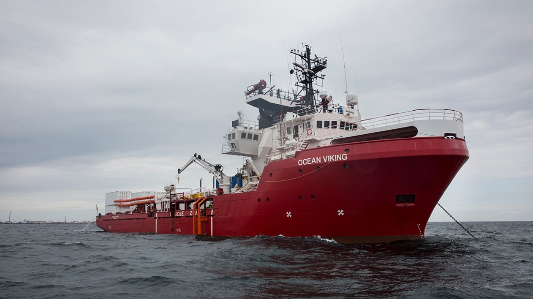 SOS Mediterranee's new ship, the Ocean Viking. SOS Mediterranee's new ship, the Ocean Viking.