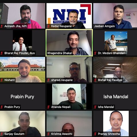 Online meeting organised by Nepal Policy Institute. 